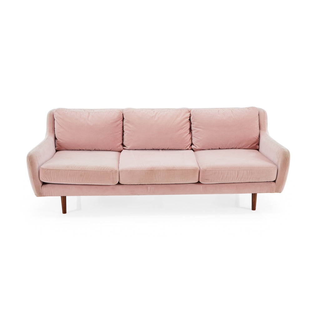 Pink Fabric Modern Sofa