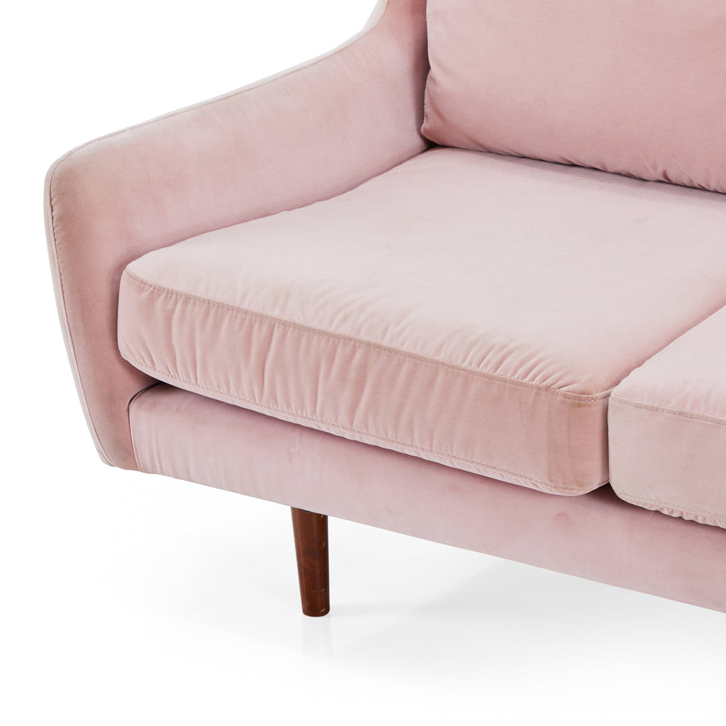 Pink Fabric Modern Sofa