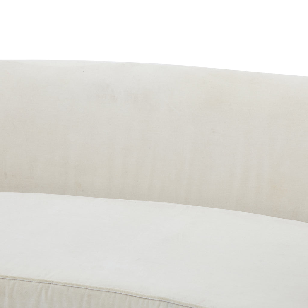 White Curved Modern Sofa