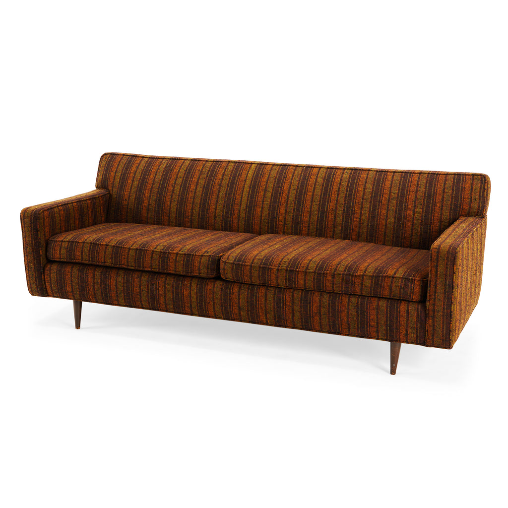 Brown & Orange Stripped Vintage Sofa