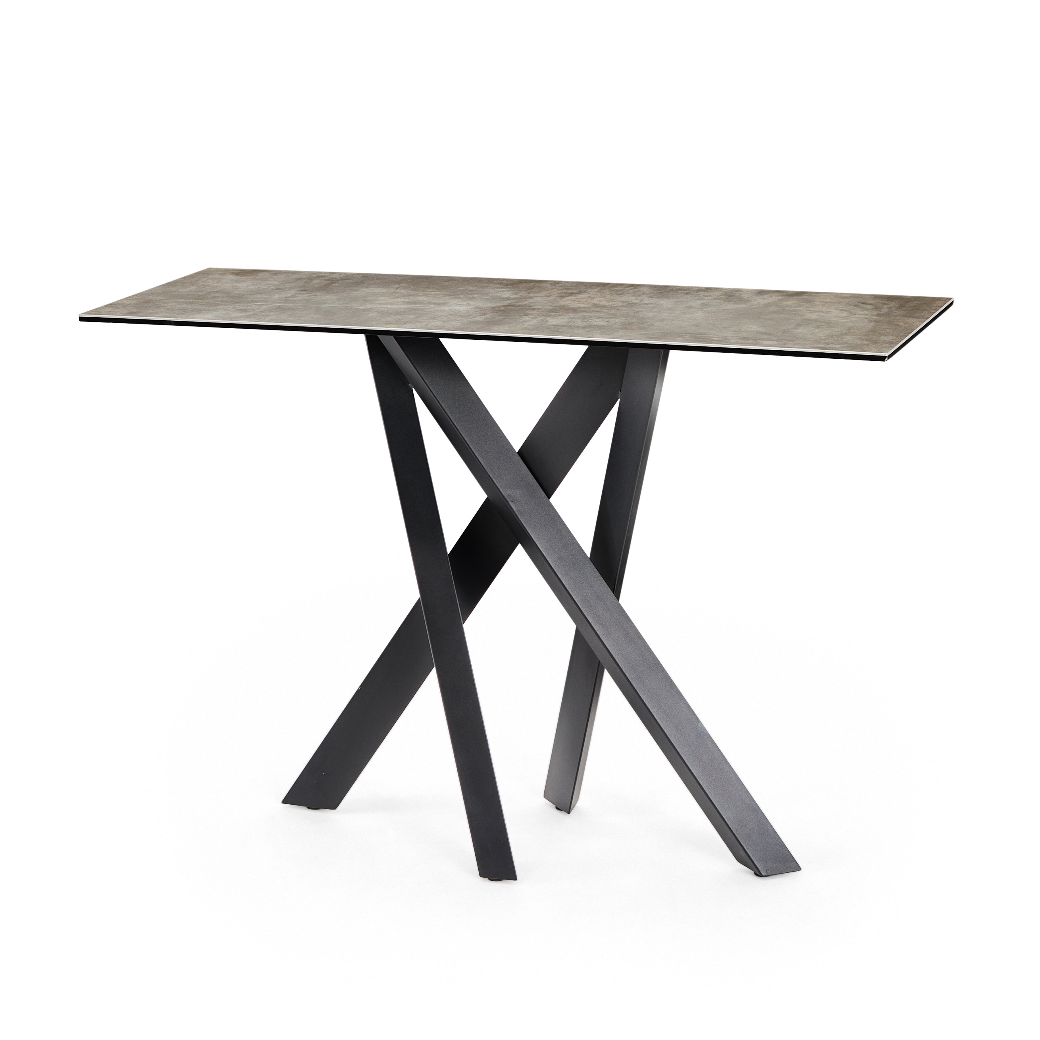 Steel Geometric Modern Base Console Table - Gil & Roy Props
