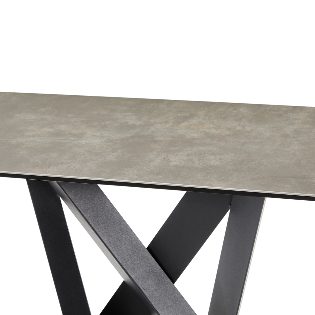 Steel Geometric Modern Base Console Table