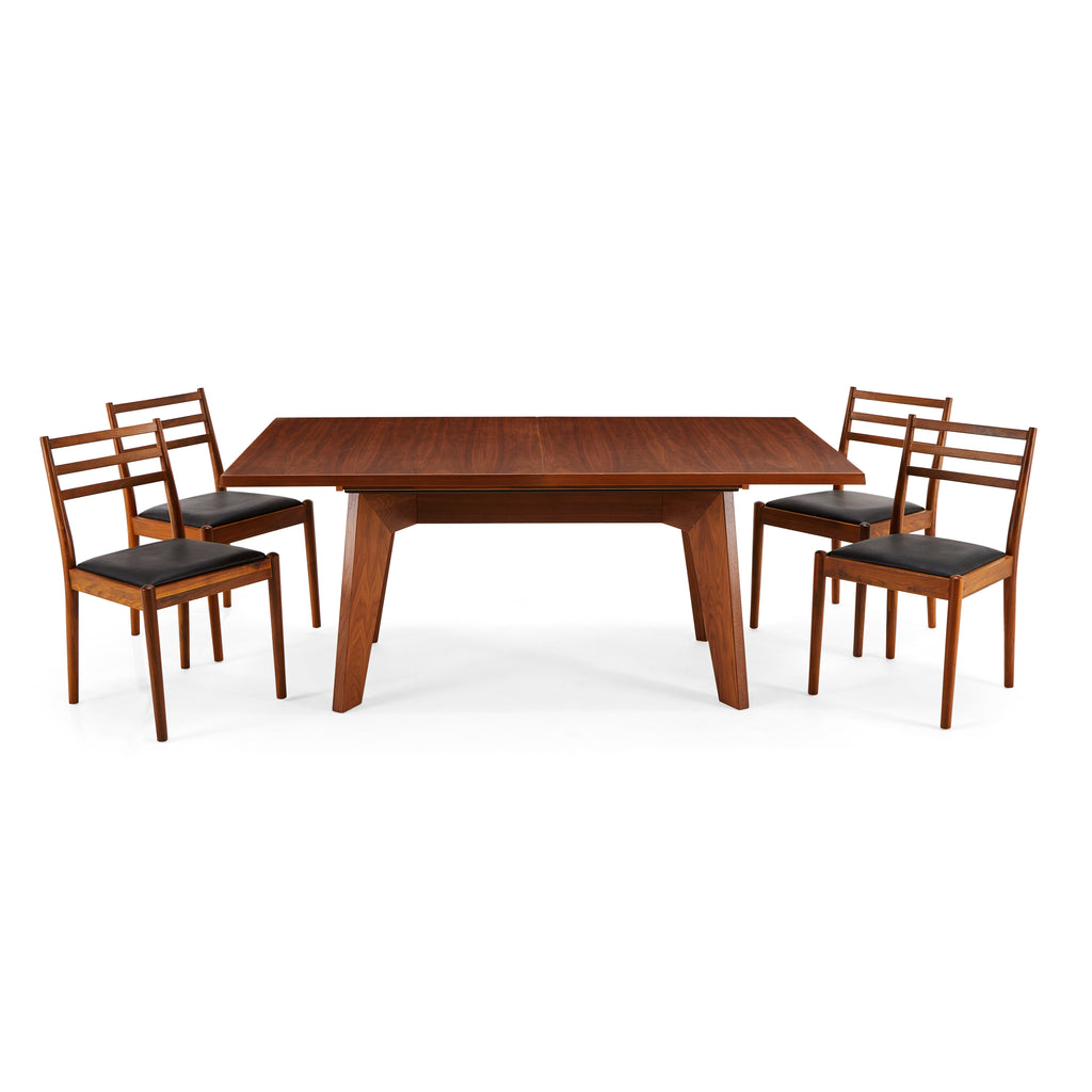 Wood Dark Mid-Century Modern Dining Table