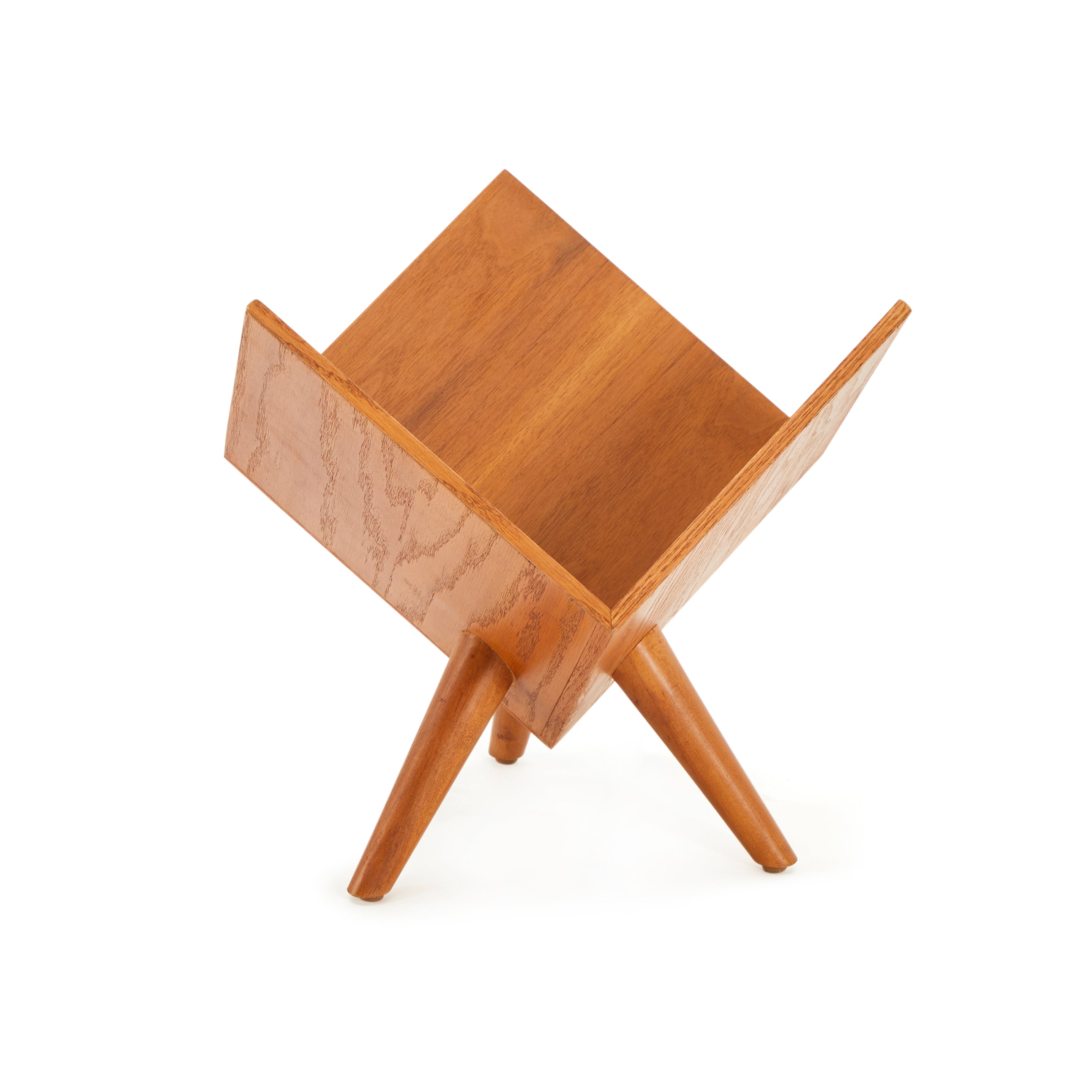 Wood Modern Cube Record Holder Gil & Roy Props