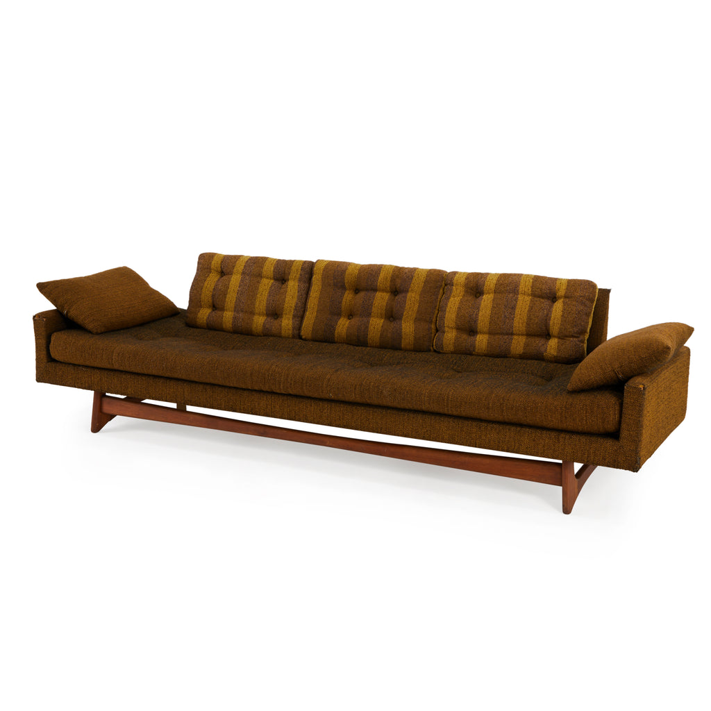 Brown Tweed Danish Modern Sofa