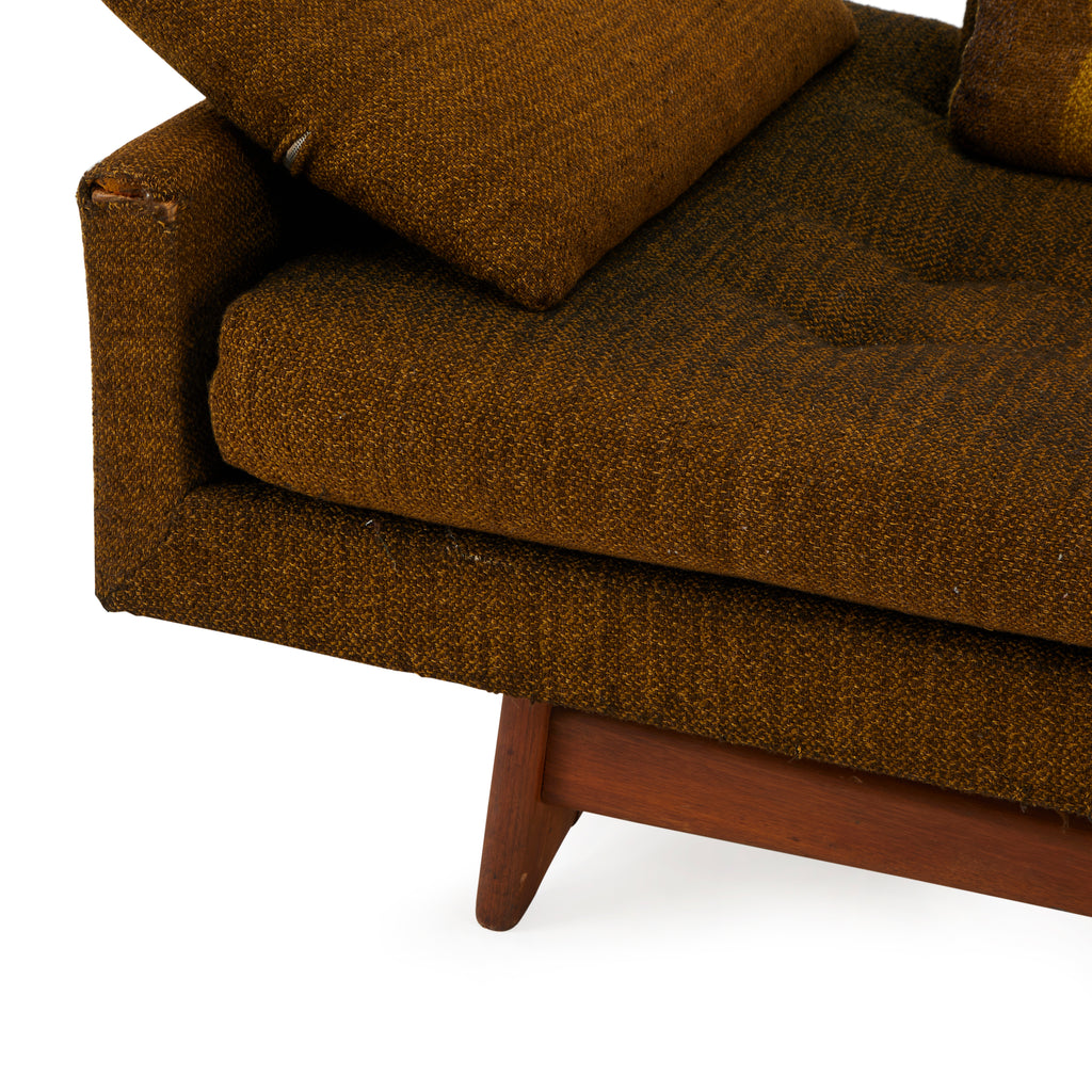 Brown Tweed Danish Modern Sofa