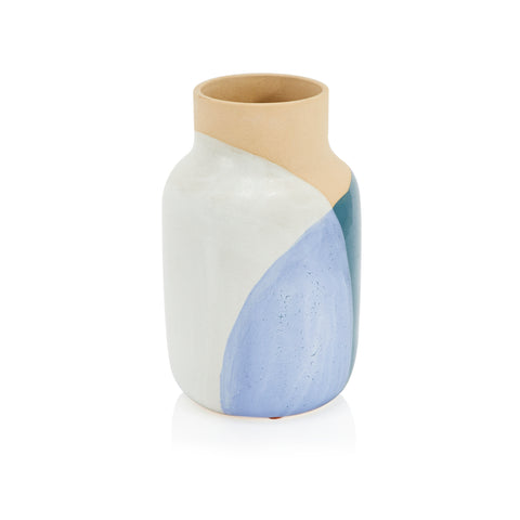 Blue & White Ceramic Vase (A+D)