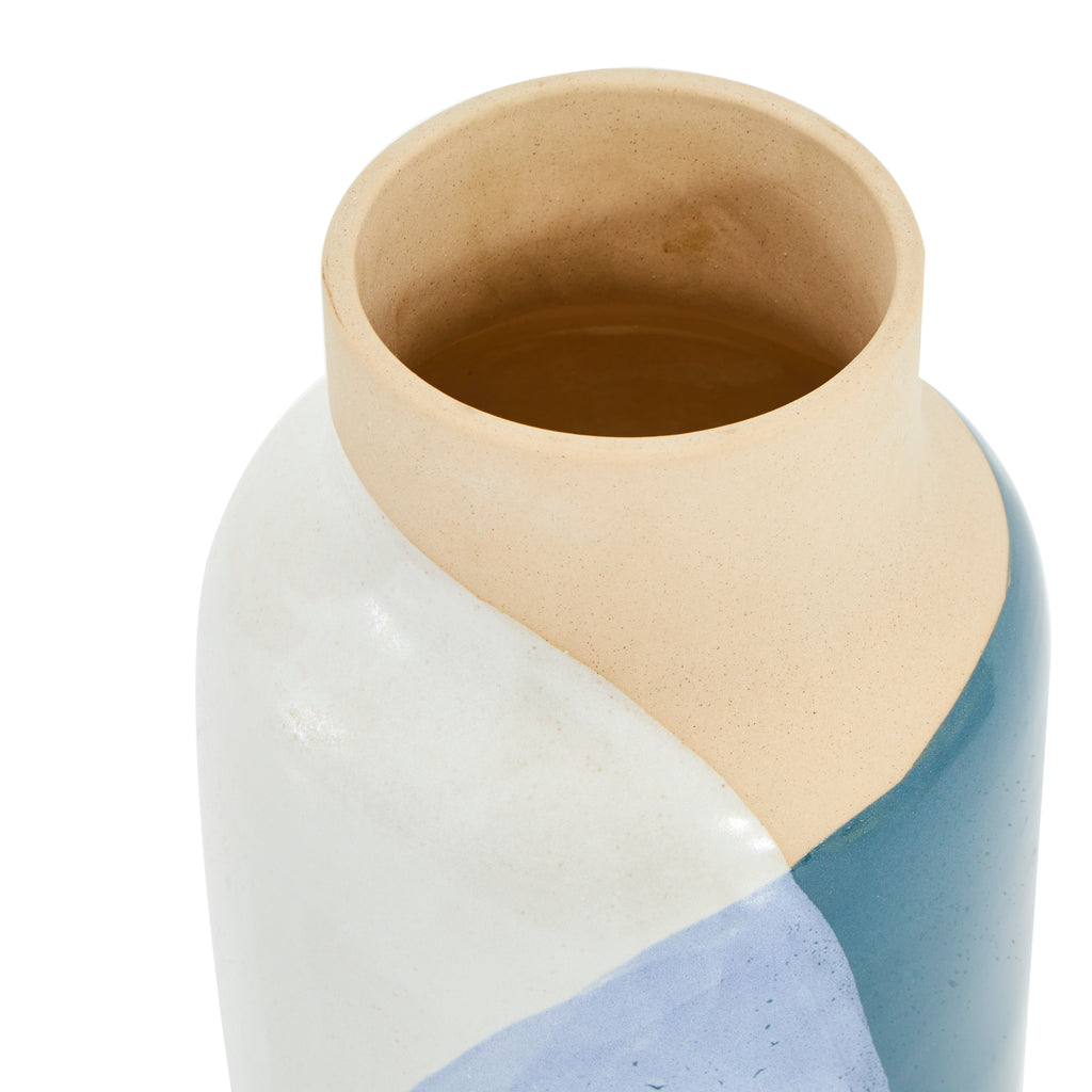 Blue & White Ceramic Vase (A+D)