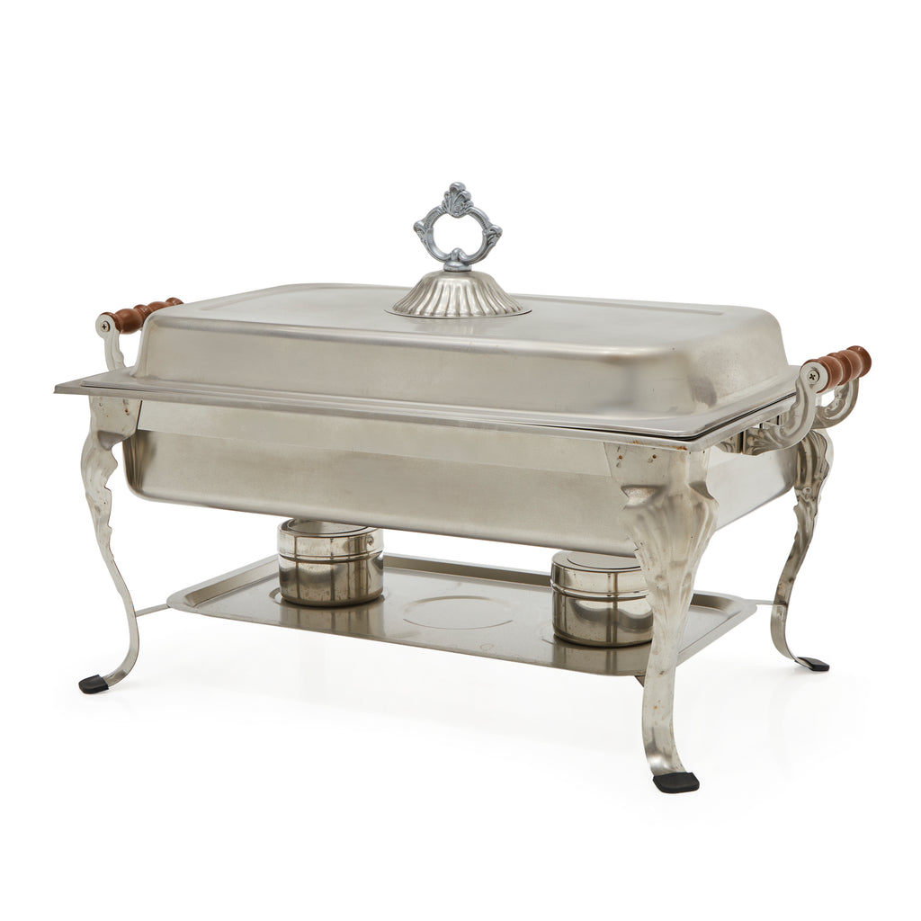 Silver Metal Buffet Serving Tray