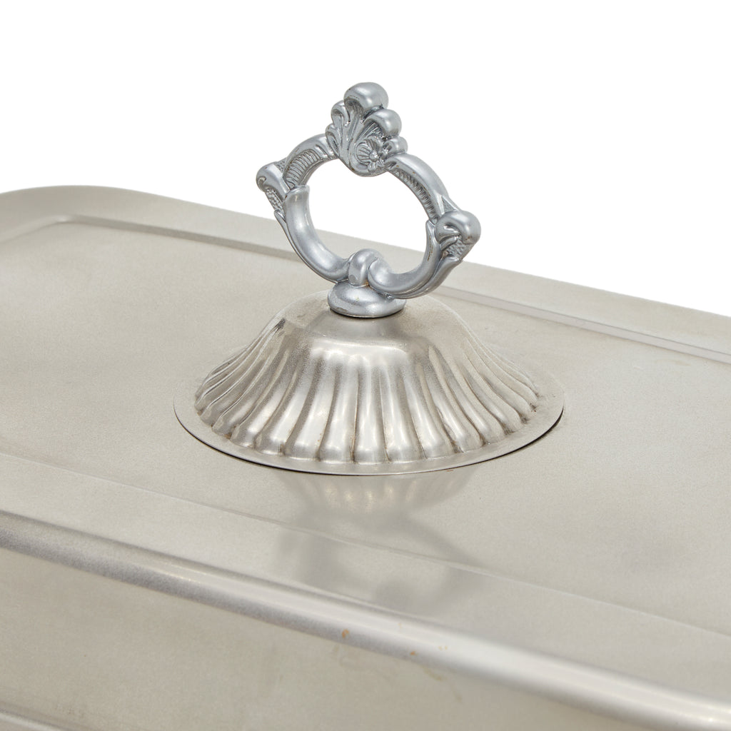 Silver Metal Buffet Serving Tray