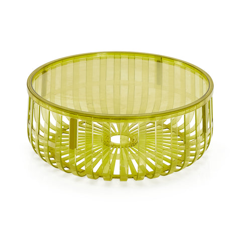 Green Lucite Round Coffee Table