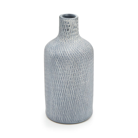 Blue Grey Textured Jug Vase (A+D)