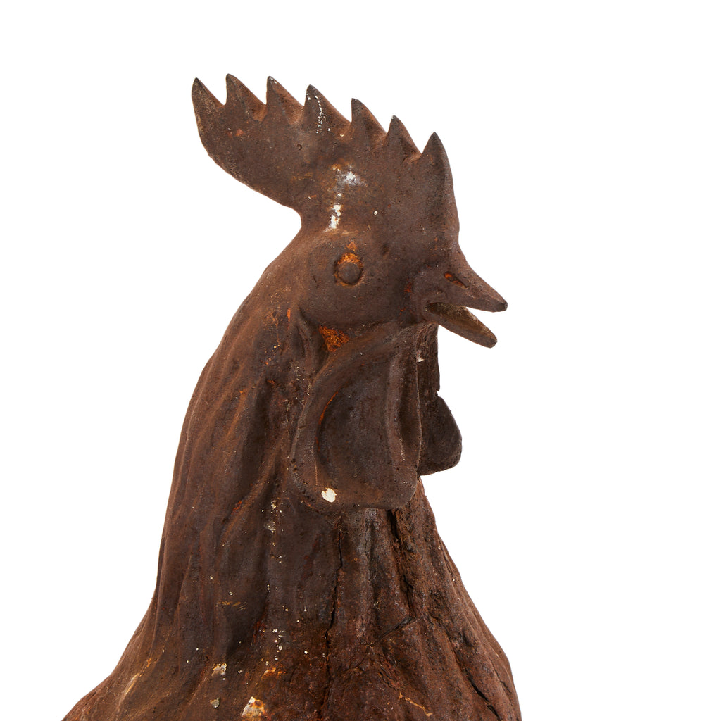Brown Rooster Statue