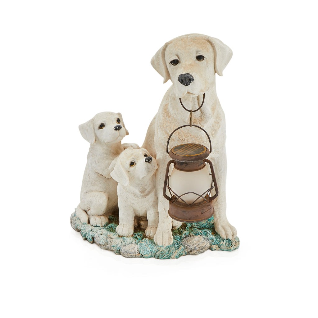 Dog sculpture Holding Lantern