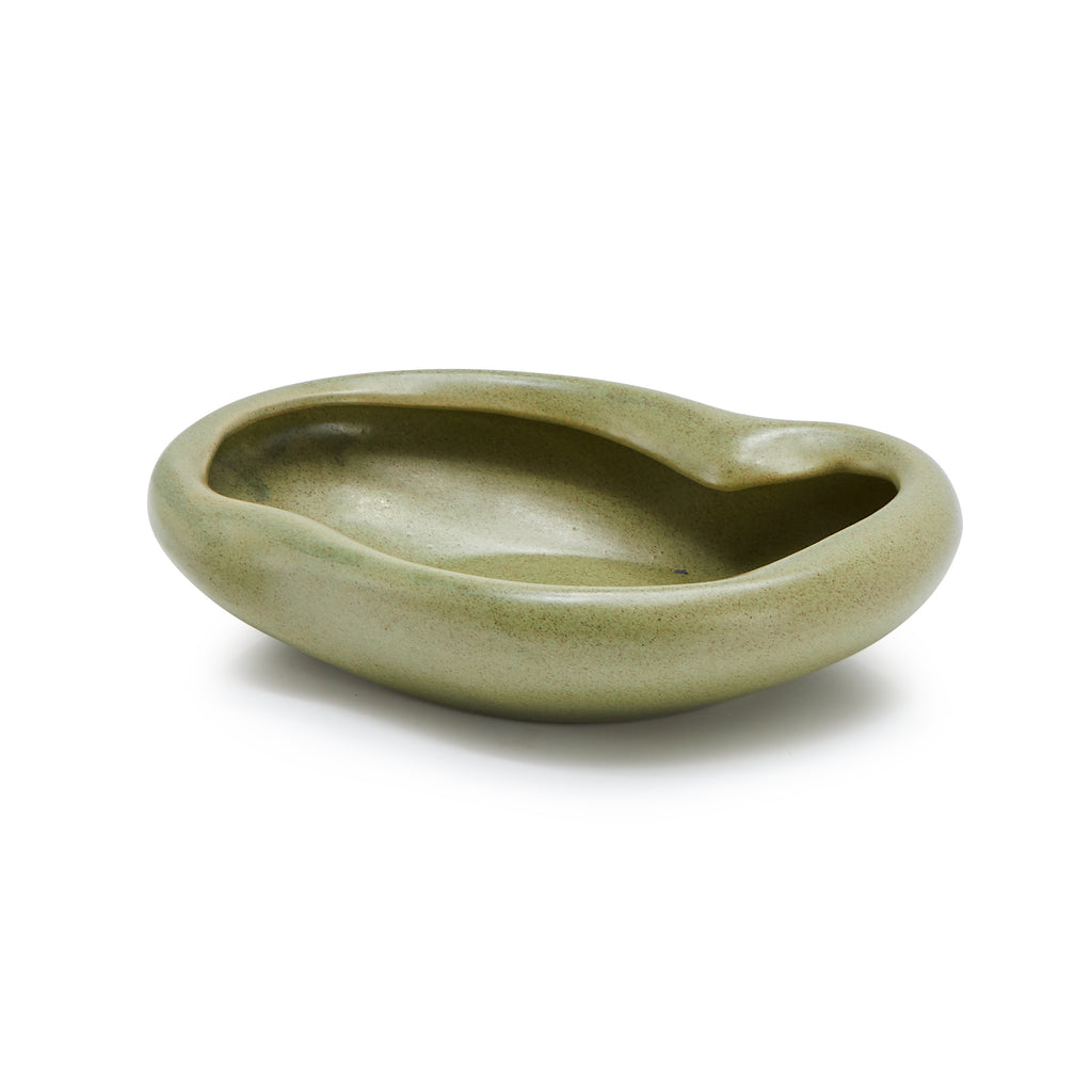 Green Curvy Clay Bowl (A+D)