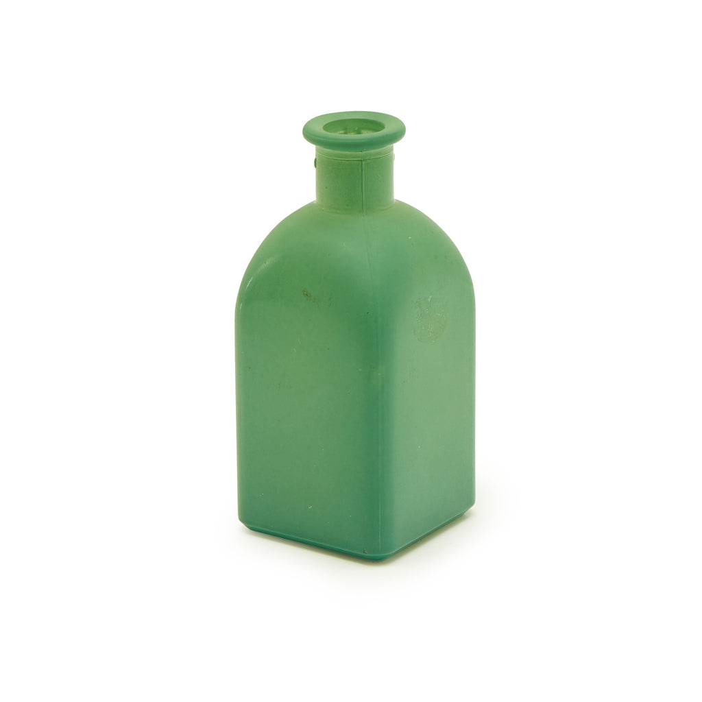 Green Glass Square Bottle (A+D)