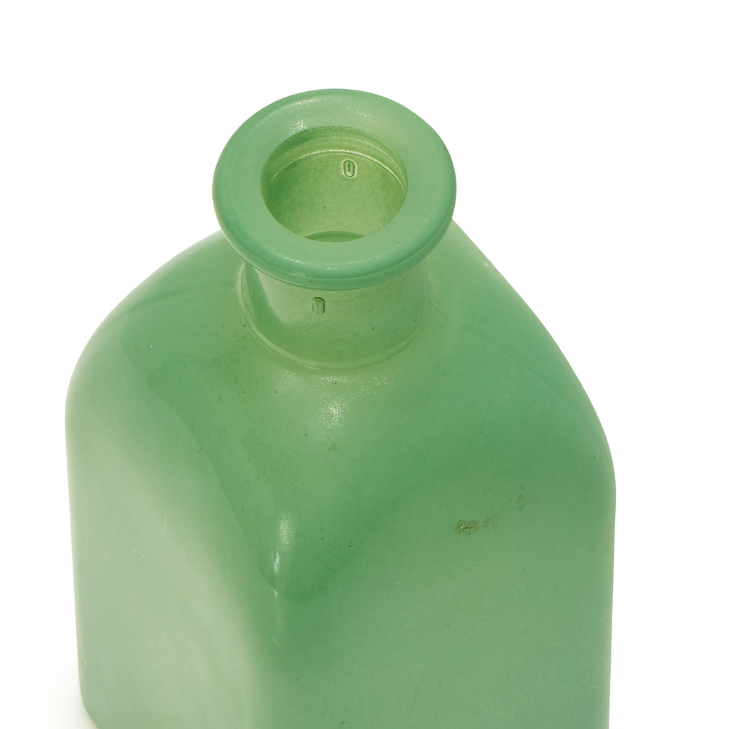 Green Glass Square Bottle (A+D)