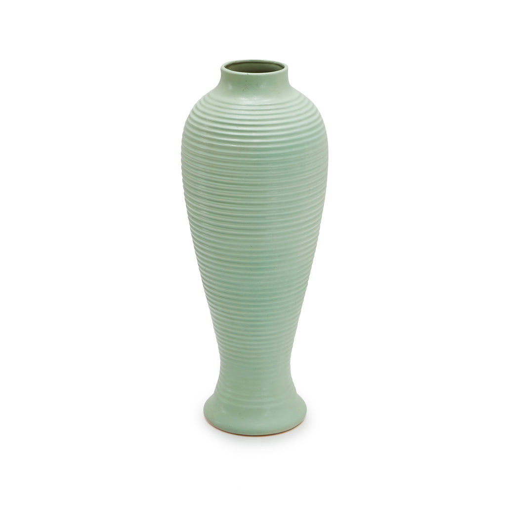 Ribbed Teal Vase (A+D)