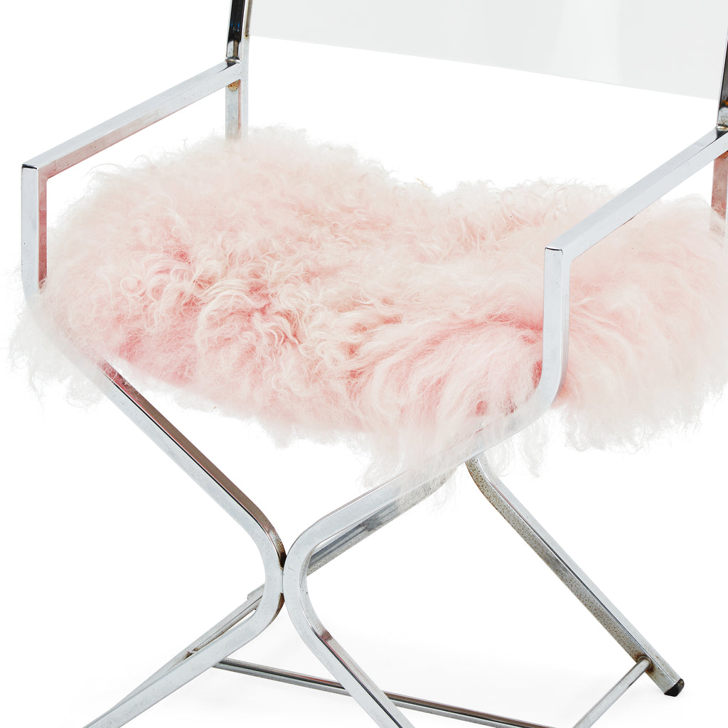 Pink and Chrome Makeup Chair
