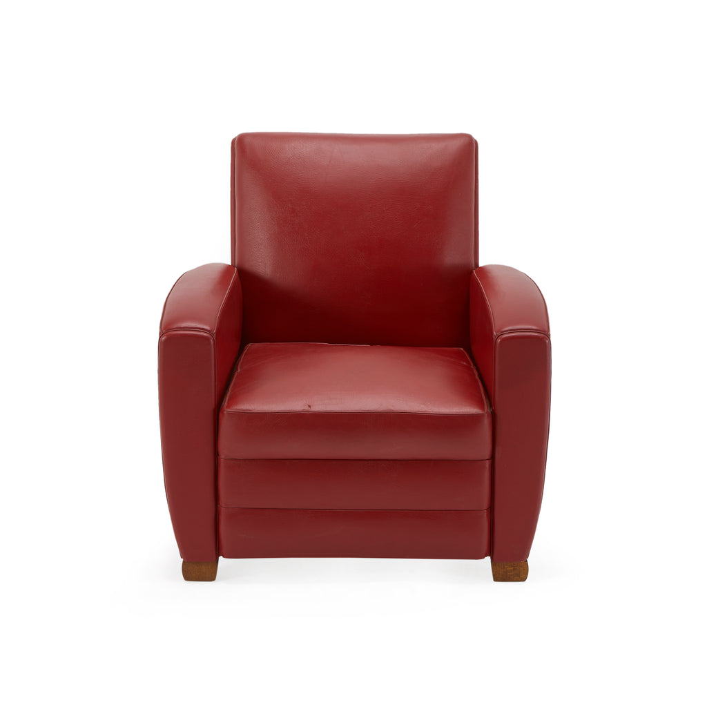 Red Vinyl Arm Chair