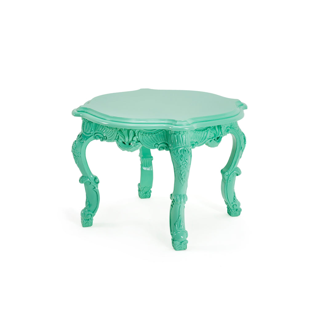 Small Teal Painted Decorative Wood Table