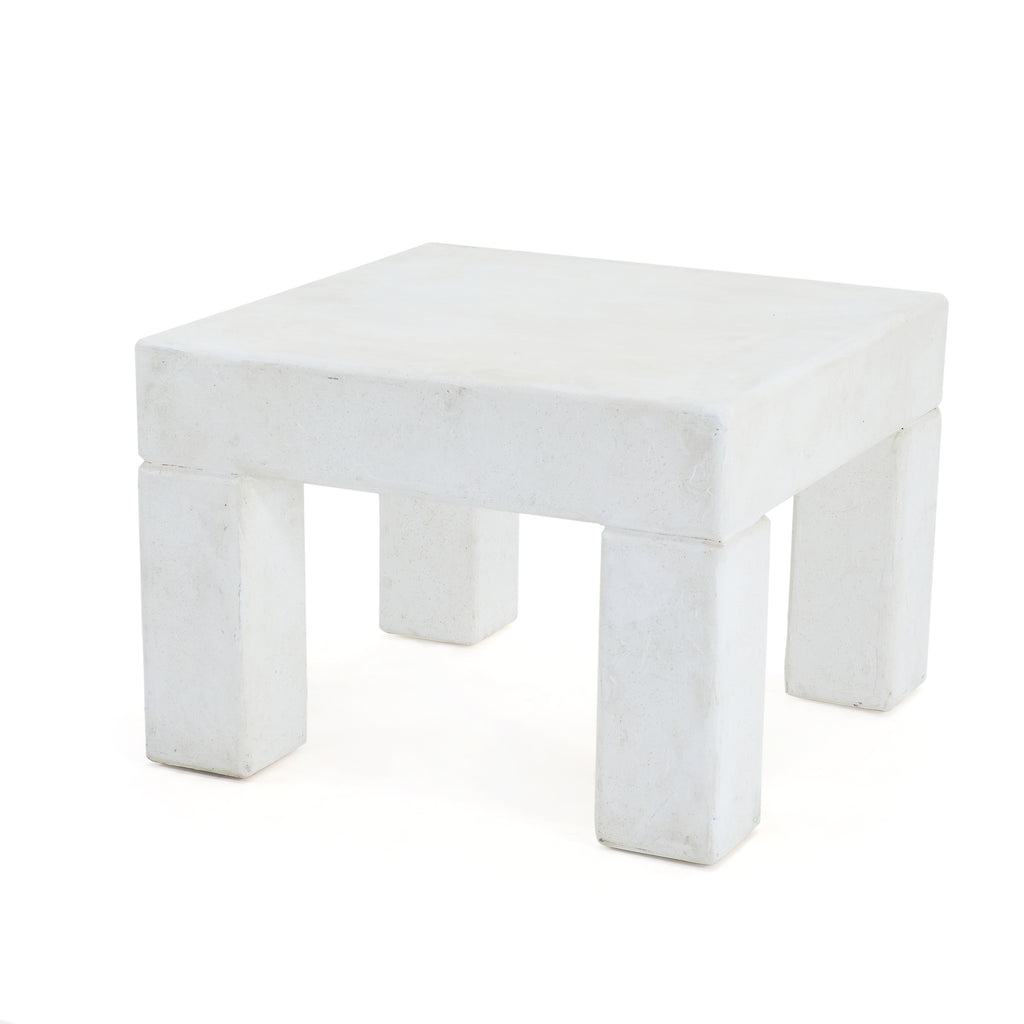 White ceramic side table