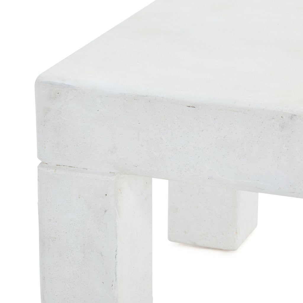 White ceramic side table