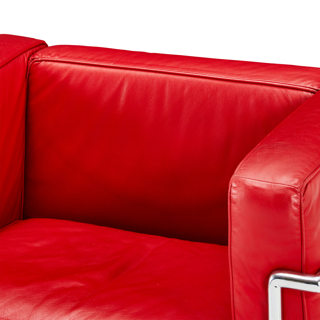 Le Corbusier Club Arm Chair - Red Leather
