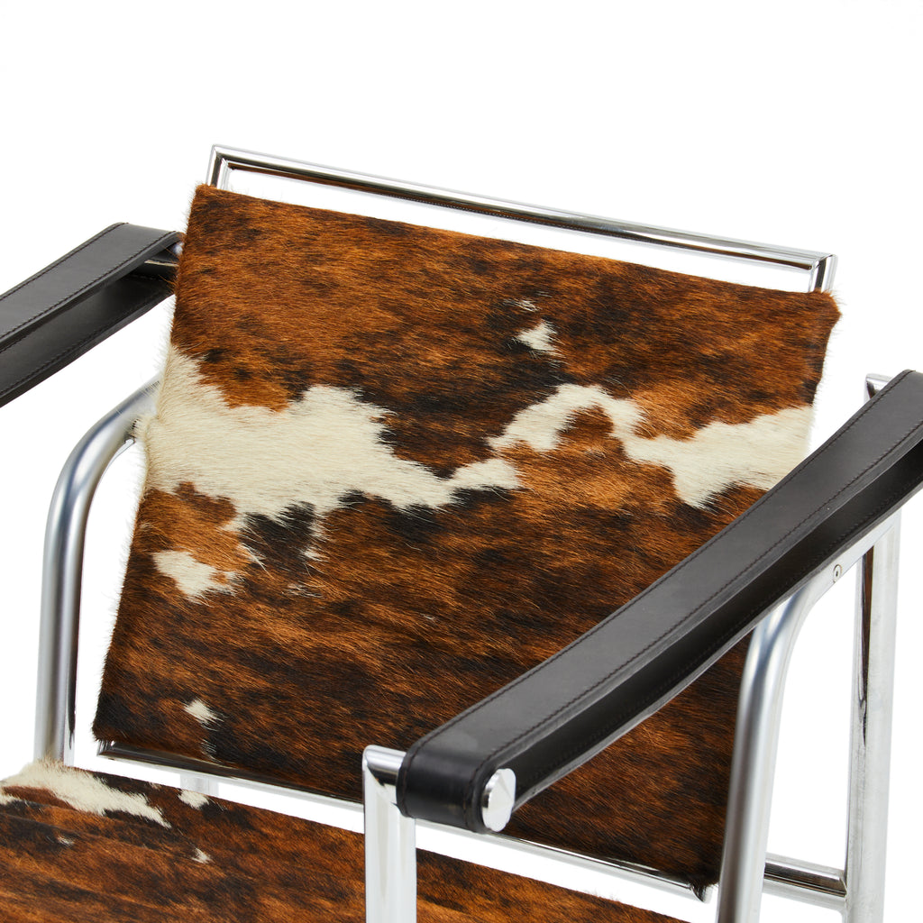 Brown & White Le Corbusier Cowhide Sling Chair