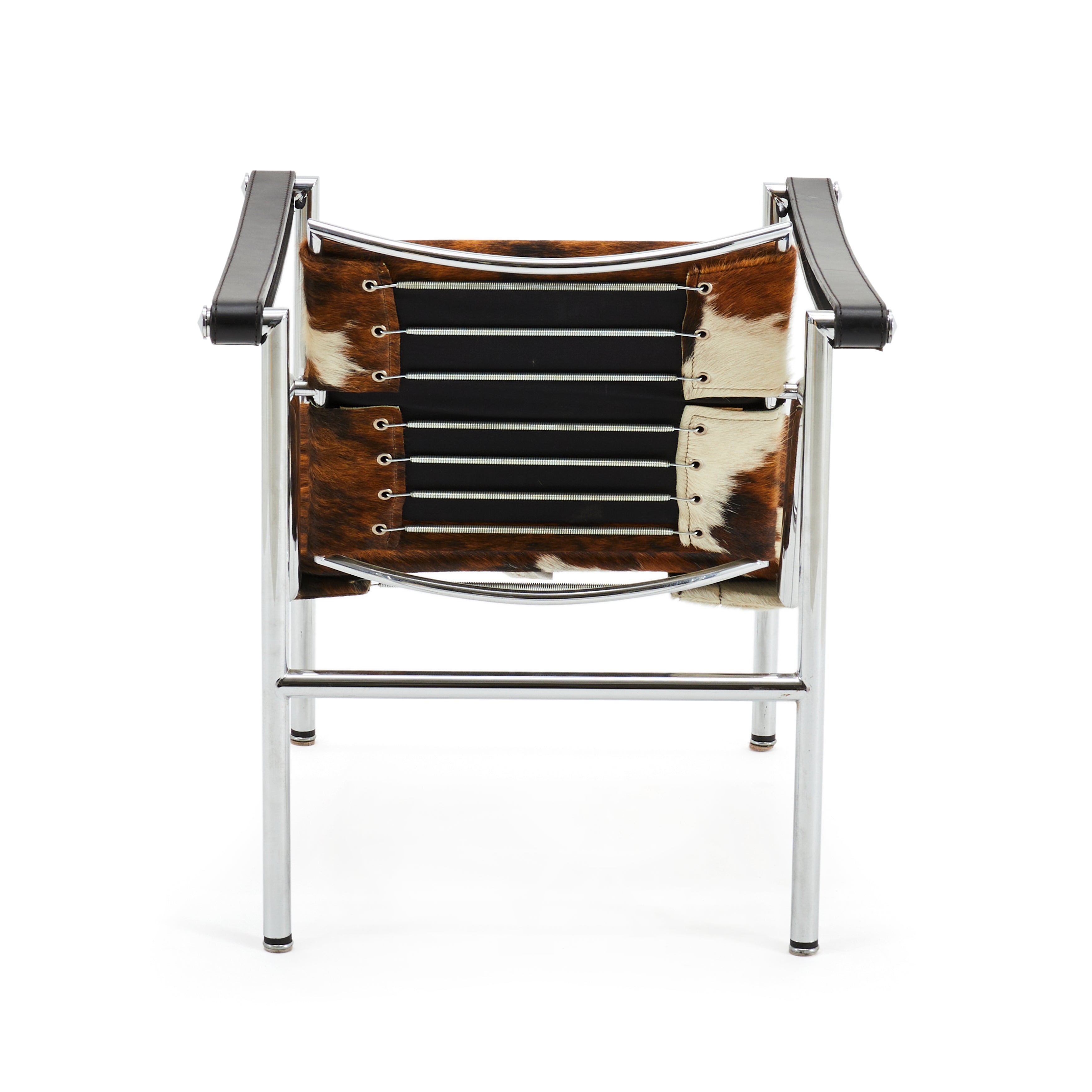 Brown & White Le Corbusier Cowhide Sling Chair - Gil & Roy Props