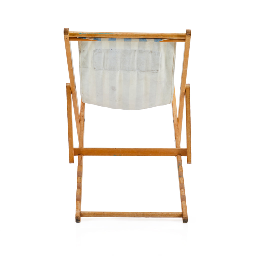 Blue & White Striped Canvas Sling Chair