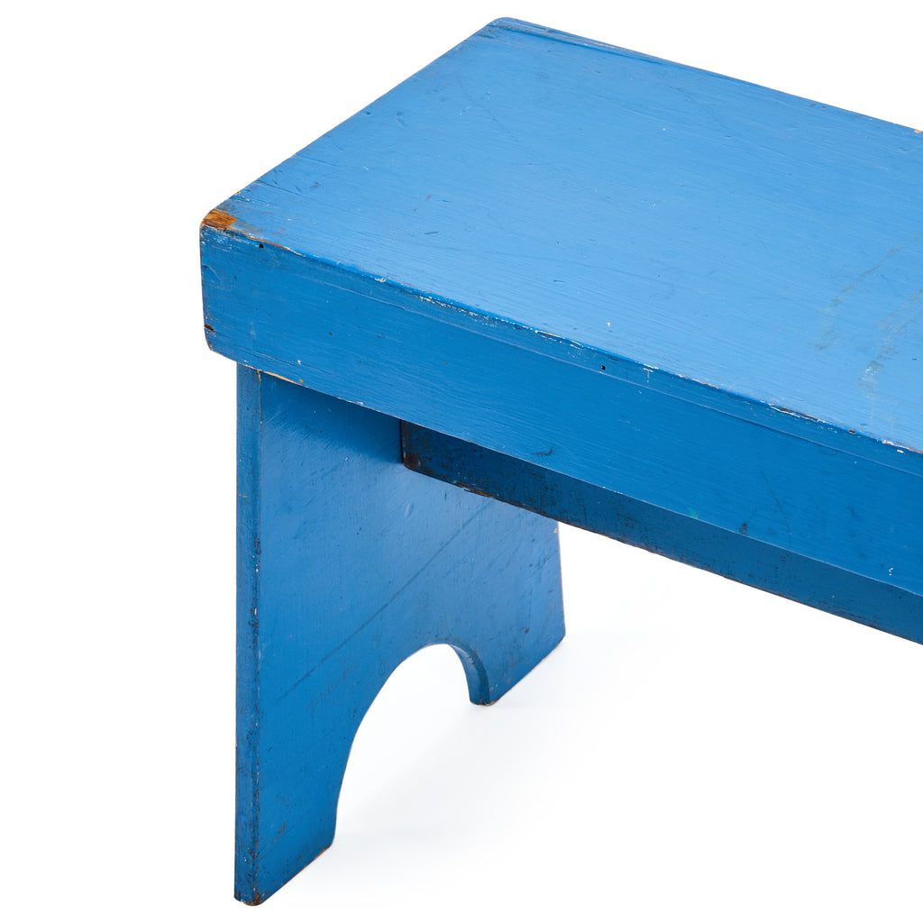 Blue Wood Bench