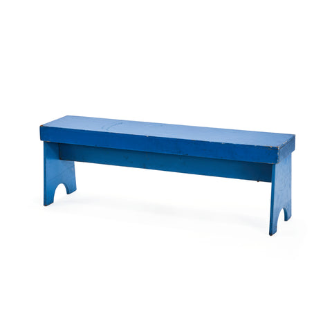 Blue Wood Bench