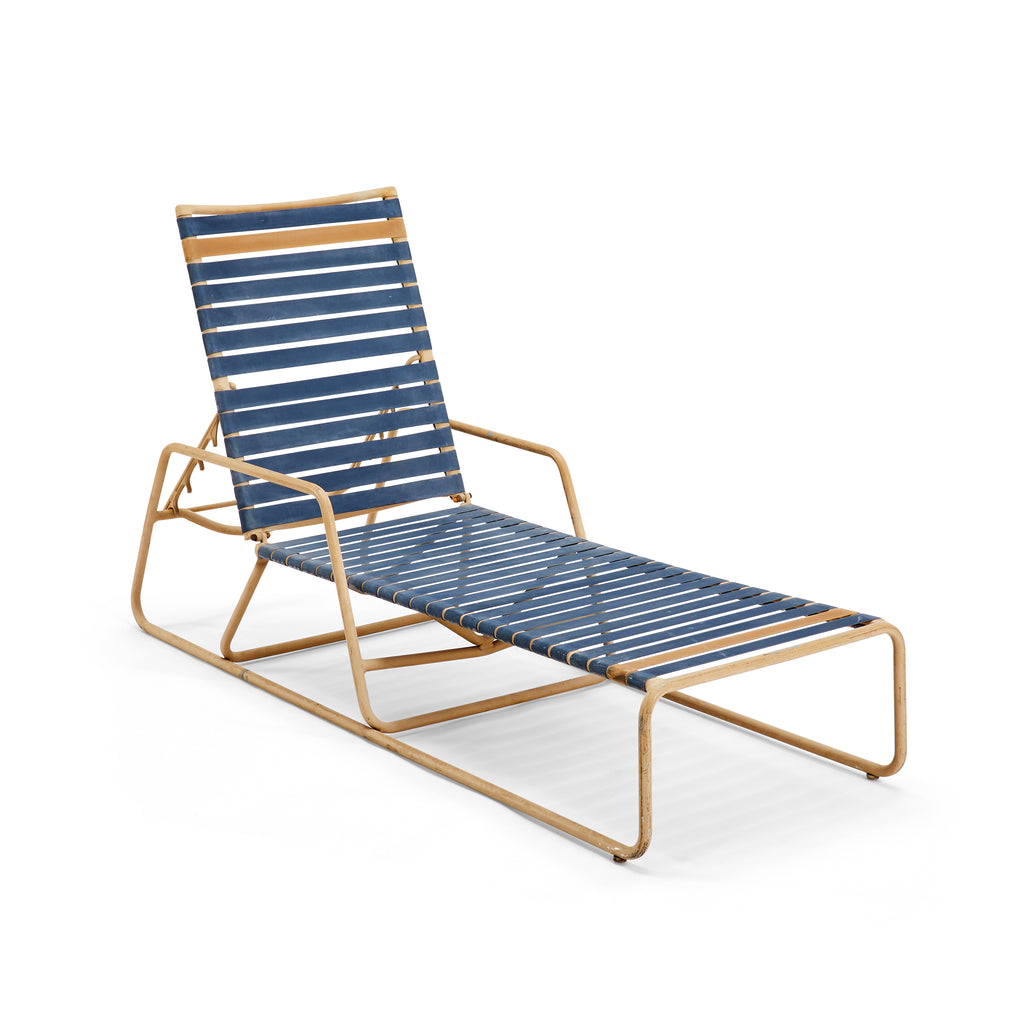 Blue & Beige Chase Lounger