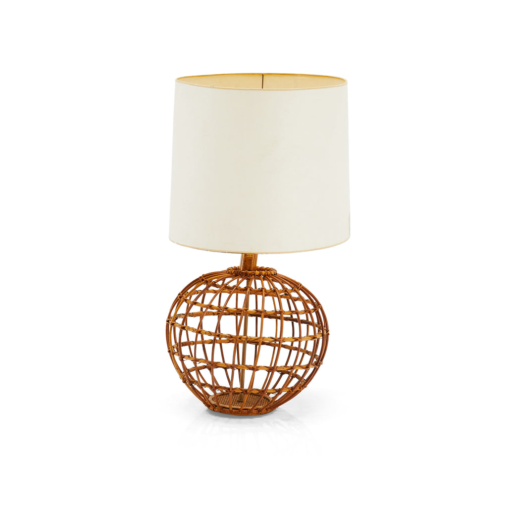 Round Rattan Table Lamp