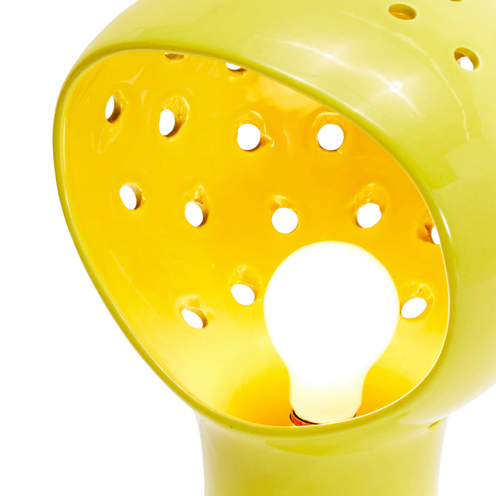 Yellow Perforated Mushroom Table Lamp