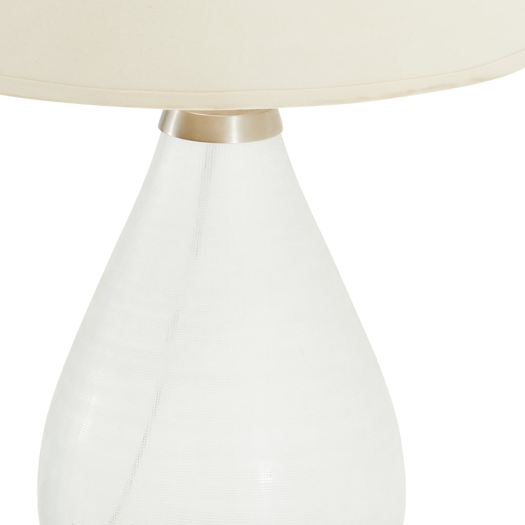 White Mesh Contemporary Table Lamp