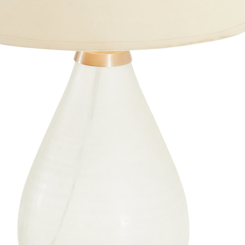White Mesh Contemporary Table Lamp