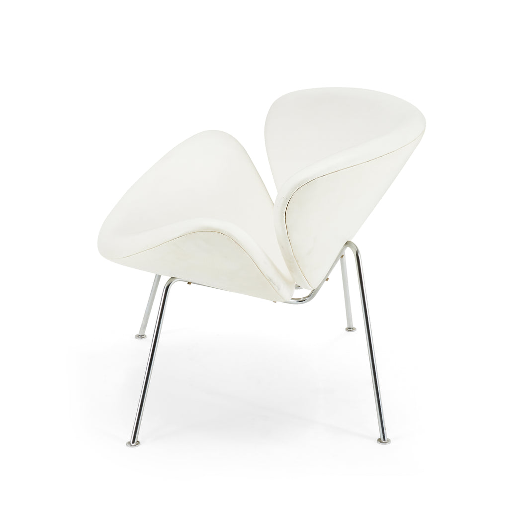 White Paulin Oval Slice Chair
