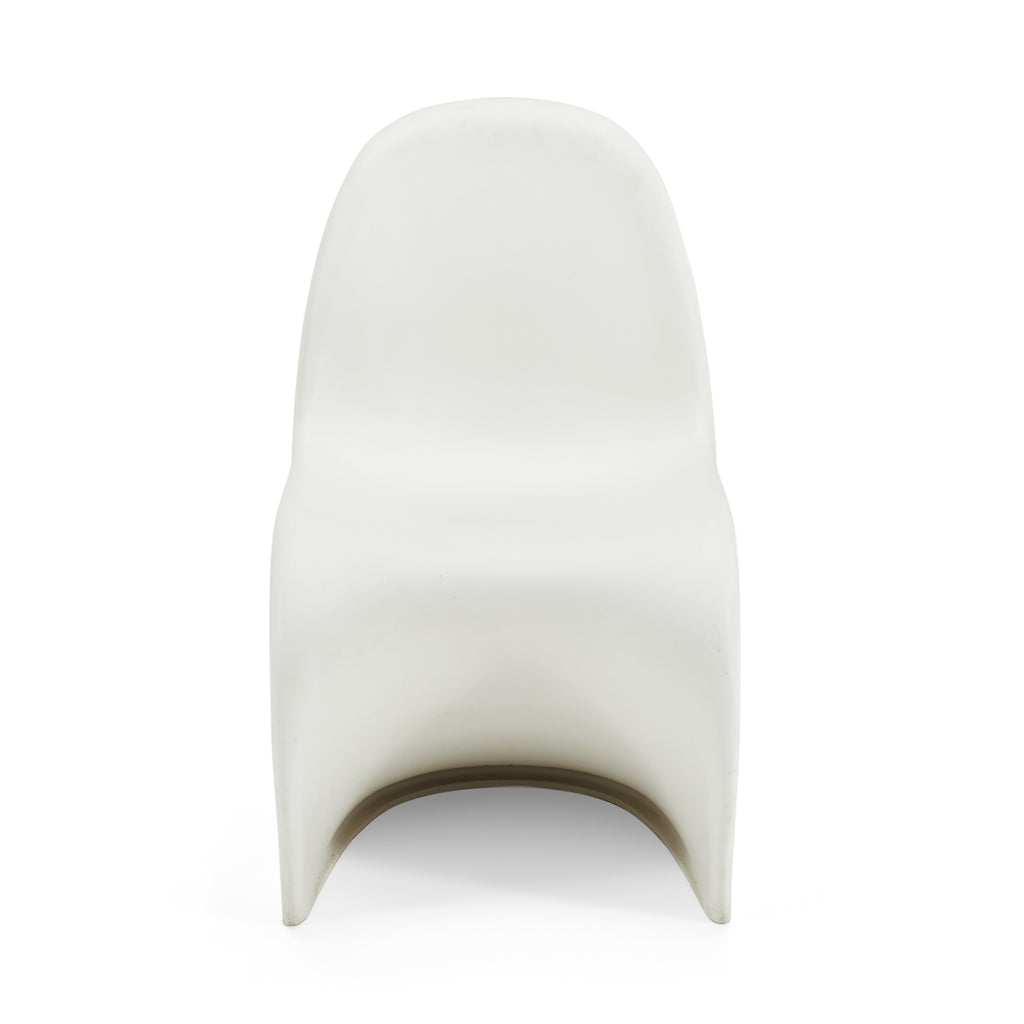 White Matte Modern Panton Style Plastic Chair