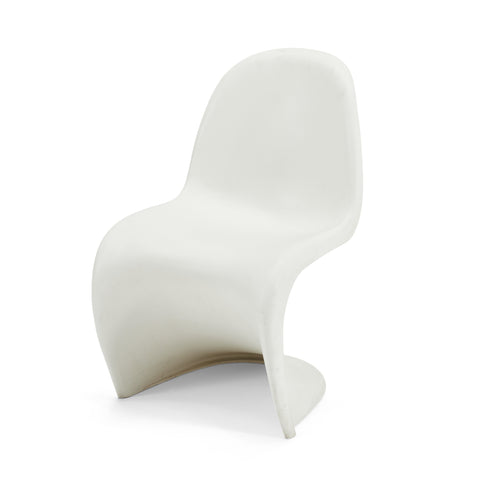 White Matte Modern Panton Style Plastic Chair