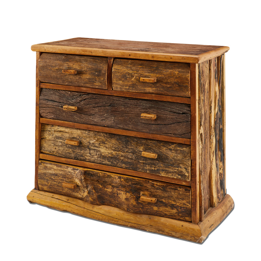 Rustic Wood Log Dresser