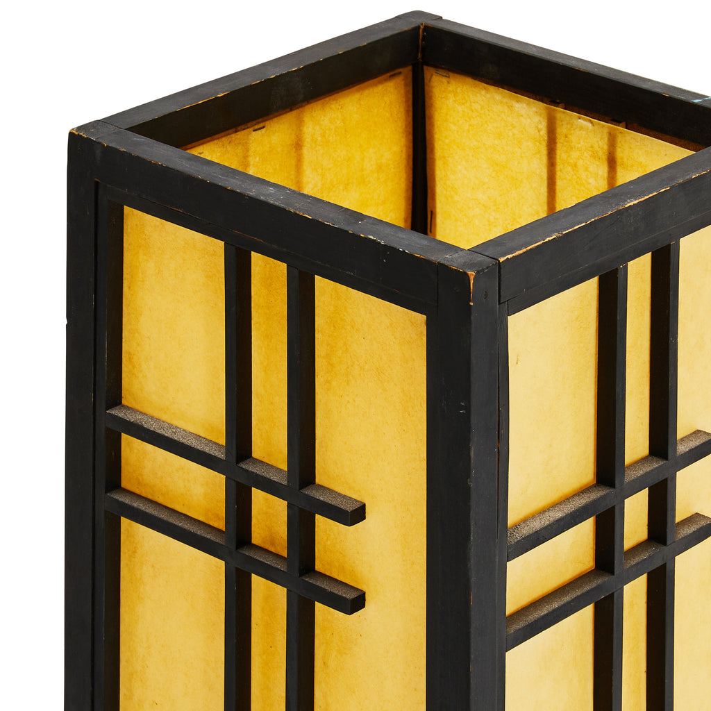 Black Wood and Paper Japanese Style Table Lamp