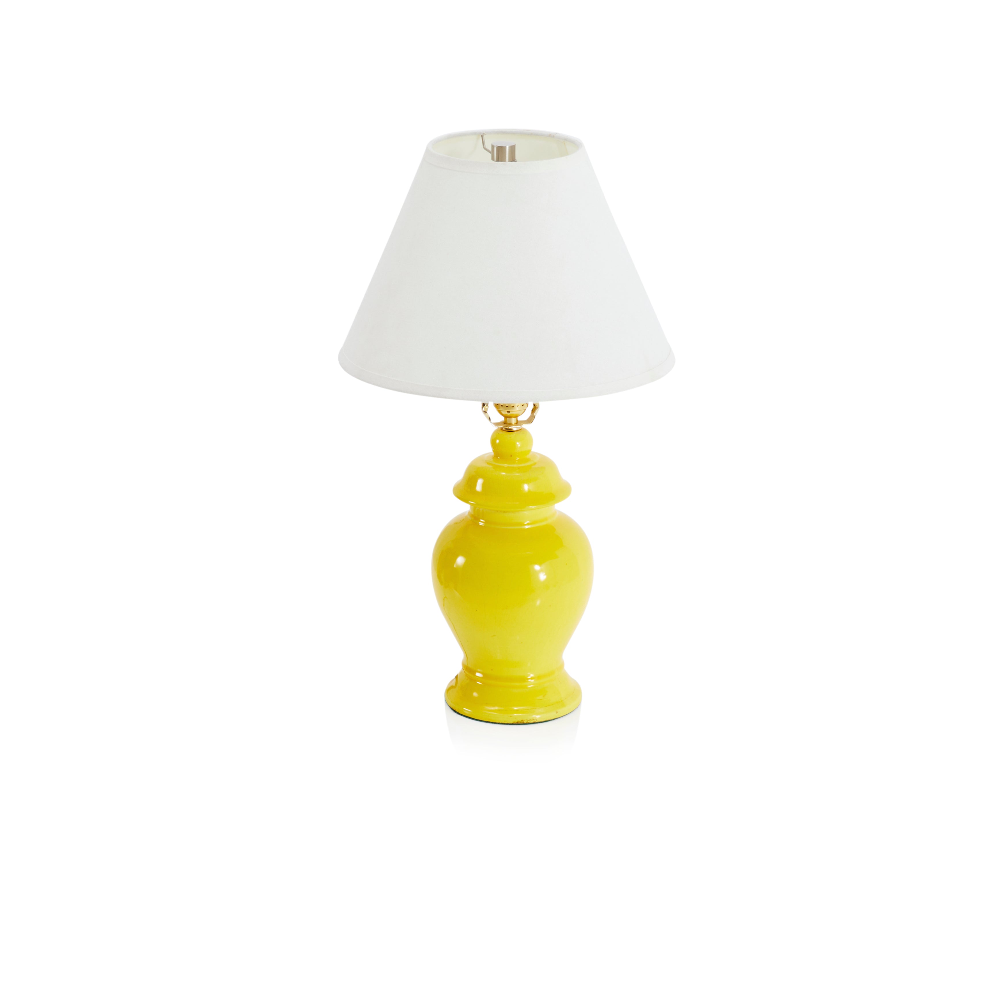 Yellow Ceramic Table Lamp - Gil & Roy Props