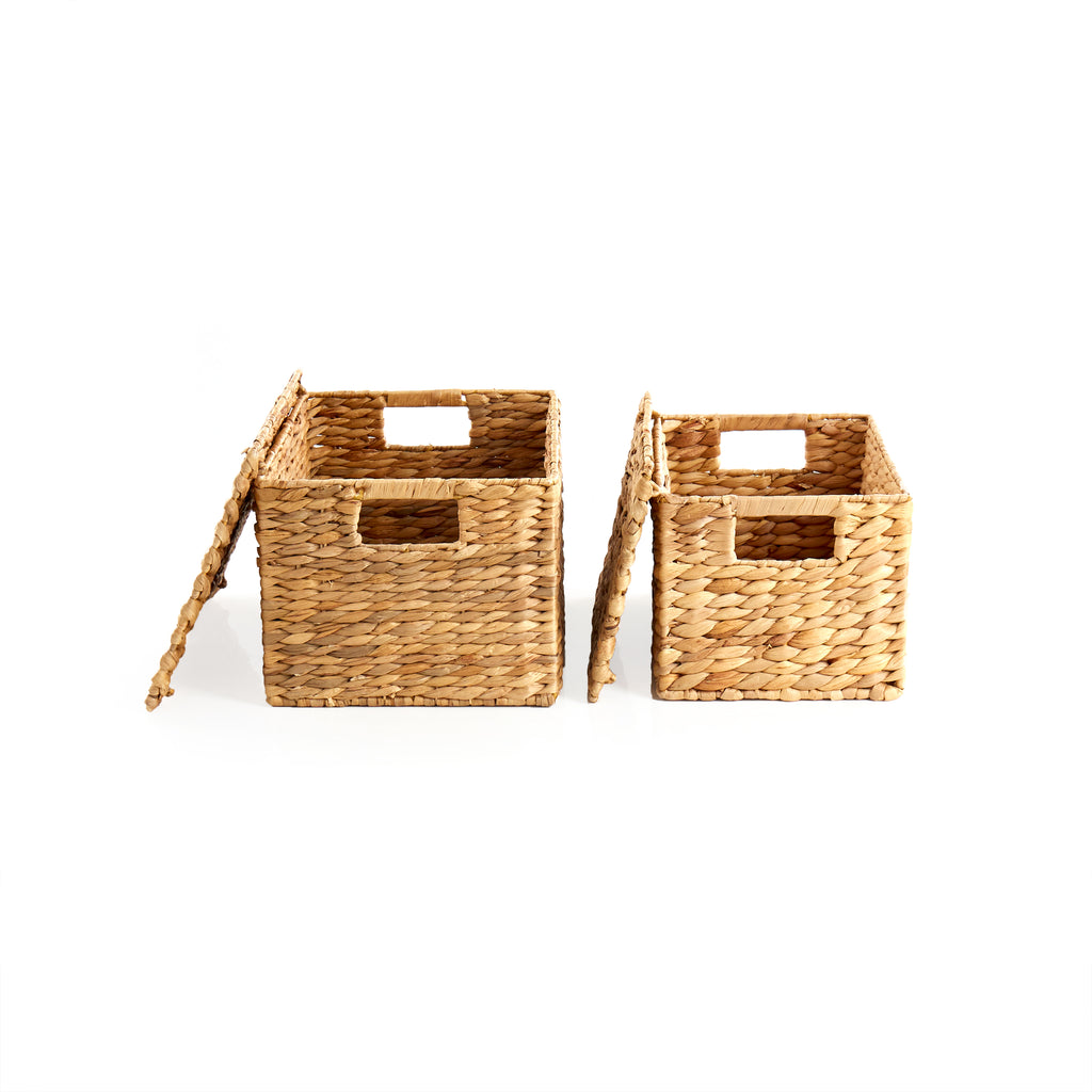 Wicker Stackable Storage Baskets