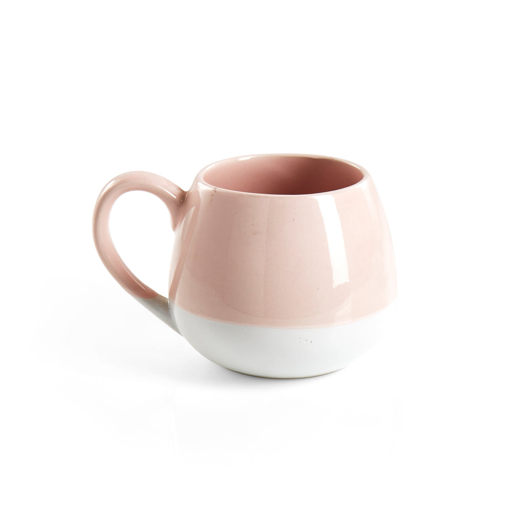 Pink and White Ceramic Coffee Mug