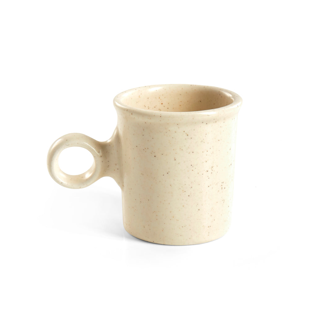 Cream Speckle Glazed Coffee Cup