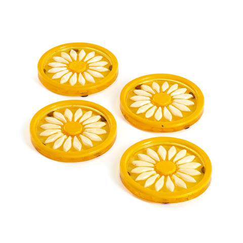 Yellow Flower Coasters