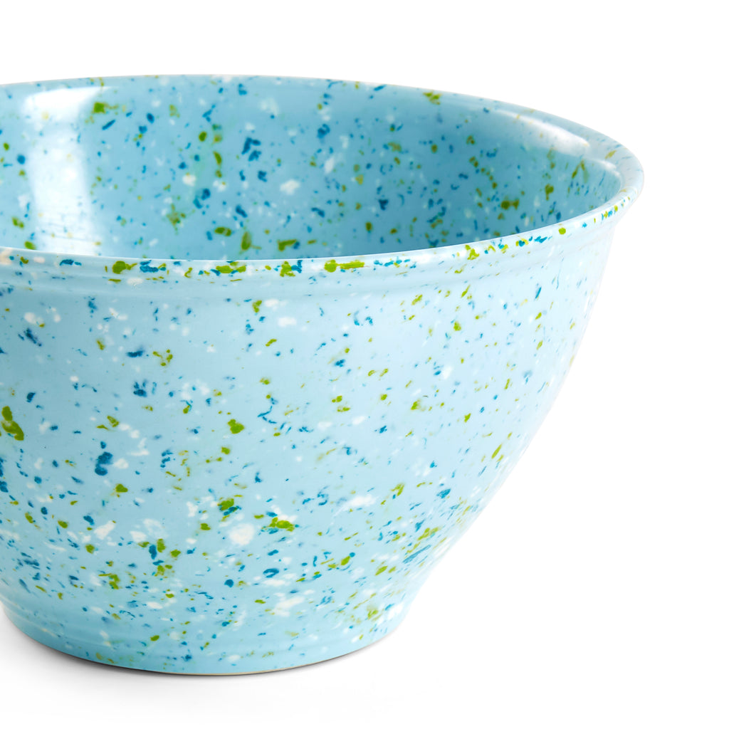 Light Blue Speckled Ceramic Bowl