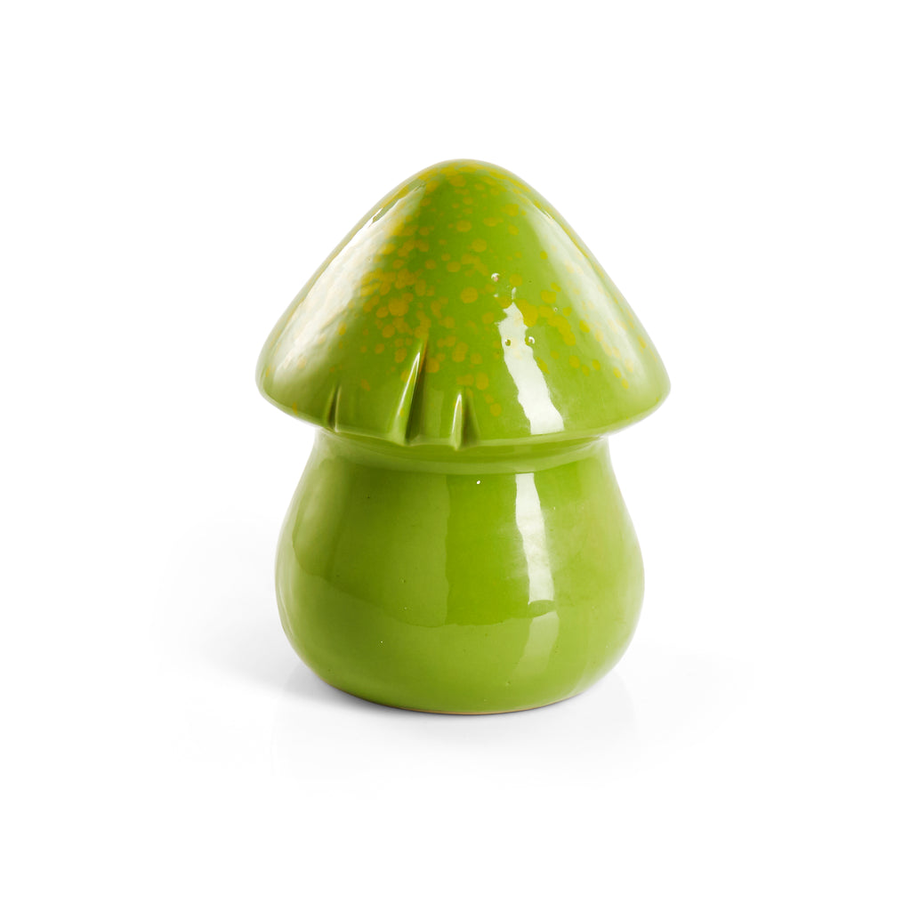 Green Mushroom Ceramic Decor